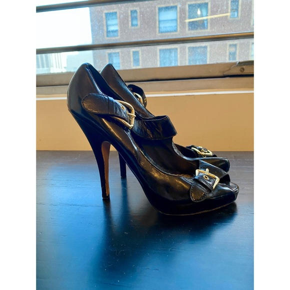 Bebe fetish pin up style patent heels size 7 - Picture 2 of 4